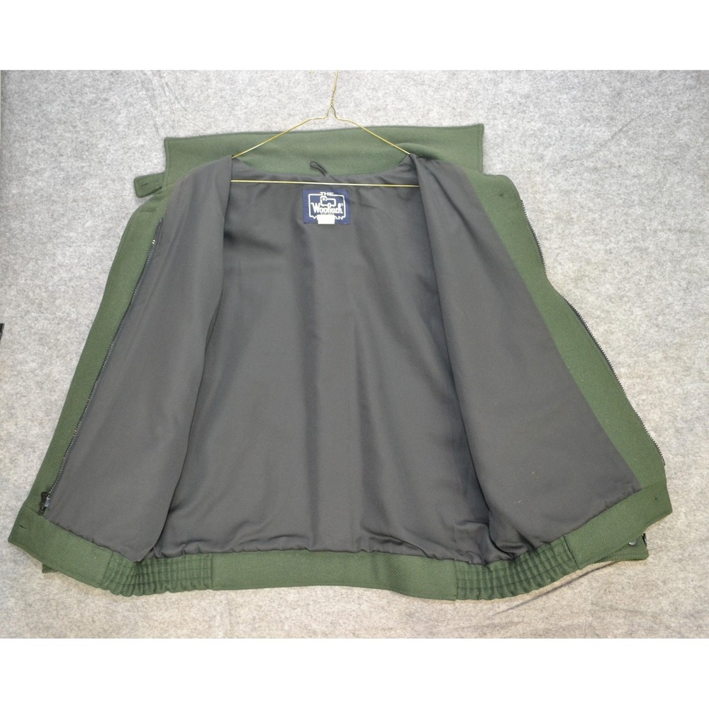 Vintage Woolrich Jacket Womens M Hunter Green Wool Bomber Zip Lined Made USA 80s - Picture 6 of 16